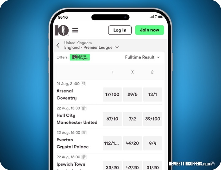 10Bet Football Betting