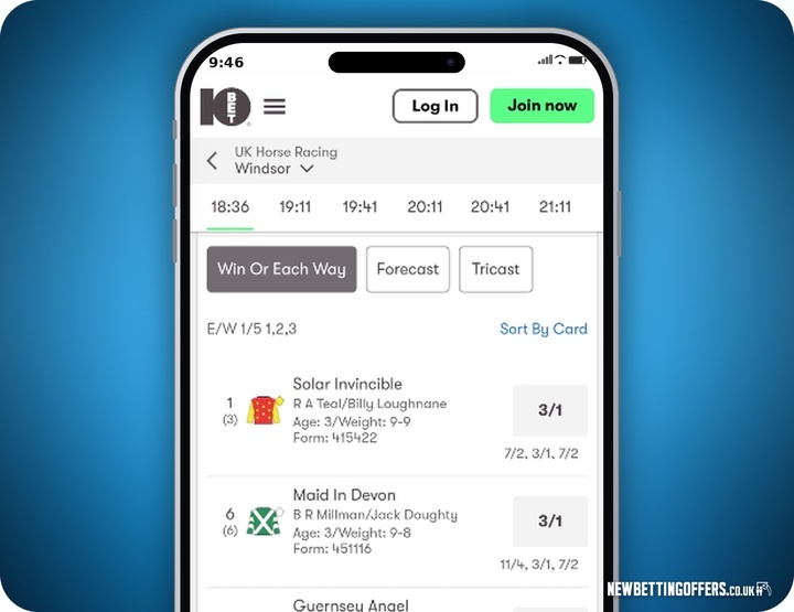 10Bet Racing Betting