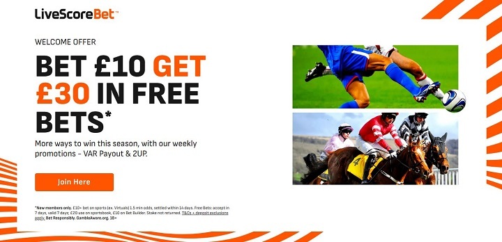 Livescore Bet Welcome Offer