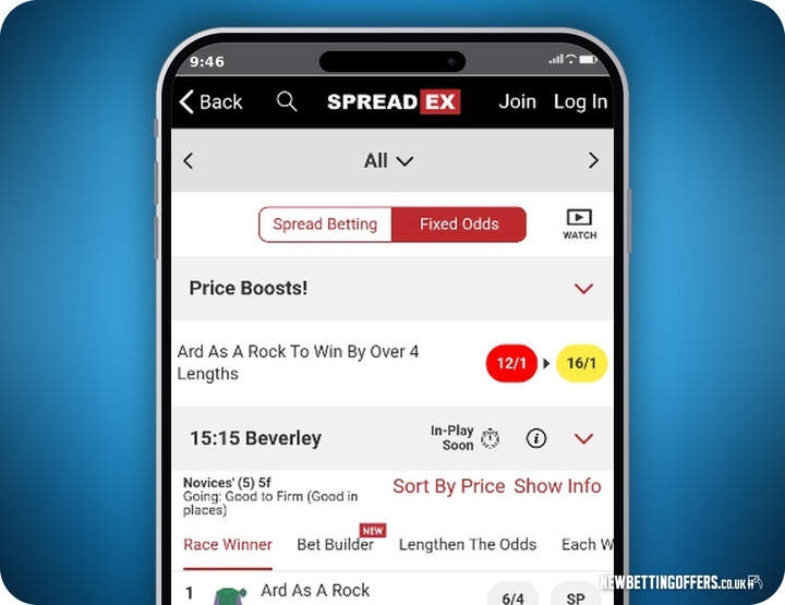 Spreadex Racing Betting