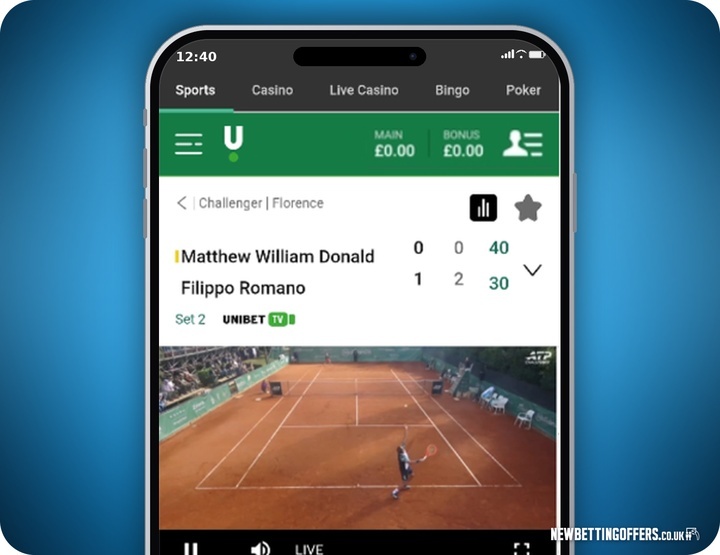 Unibet Live Streaming