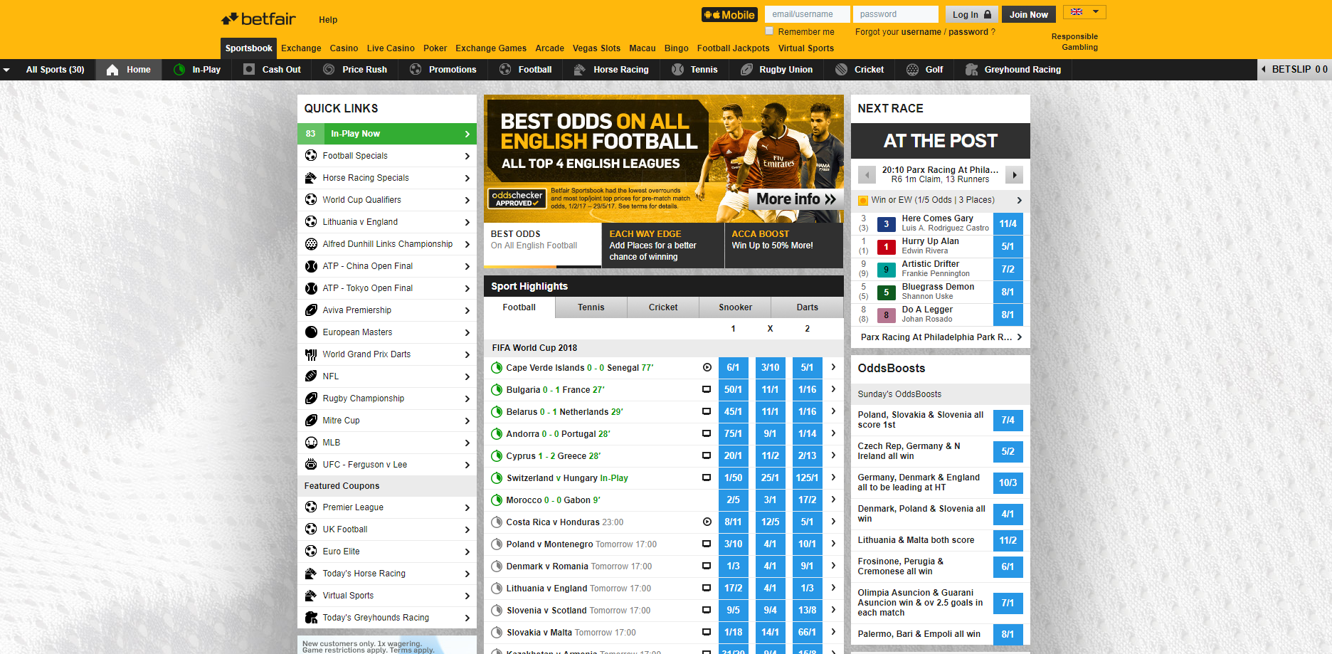 Betfair Sportsbook