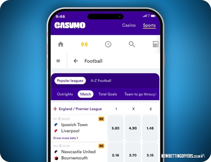 Casumo Football Betting
