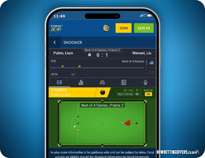 Coral Snooker Betting